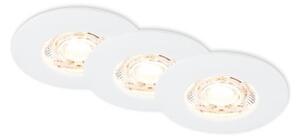 BRI 7606036 3ks sada LED vestavné svítidlo, 6,5 cm, 3,6W, 350lm, bílé - BRILONER