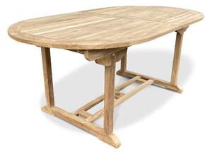 Vikio T121 oválný/hranatý teakový rozkládací stůl Typ stolu: ovál