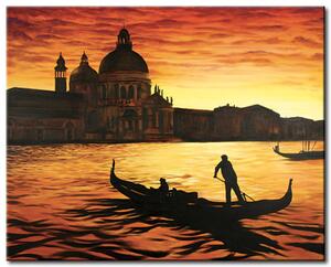 Obraz Benátky (1dílný) - historická architektura při západu slunce