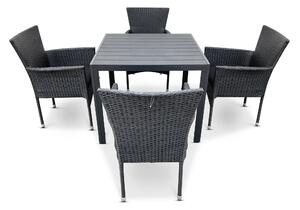 Vikio Ratanový nábytek - stůl T165 + 4x křeslo T110