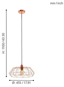 Eglo 49488 - Lustr CARLTON 2 1xE27/60W/230V