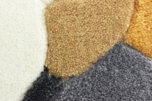 Flair Rugs koberce Ručně všívaný kusový koberec Infinite Blossom Grey/Ochre - 80x150 cm