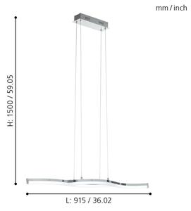 Eglo 96101 - LED lustr LASANA 2 2xLED/10,5W/230V