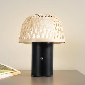 Nabíjecí stolní lampa Lindby LED Nifelia, bambus, CCT, stmívatelná