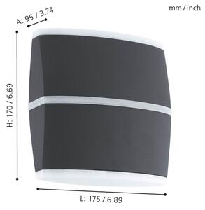 Eglo 96007 - LED Venkovní nástěnné svítidlo PERAFITA 2xLED/6W IP44