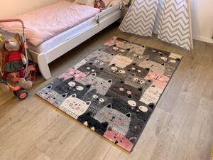 Vopi koberce Dětský koberec Kiddo A1079 pink - 80x150 cm