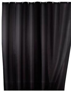 Sprchový závěs, textilní, černá barva, 180x200 cm, WENKO