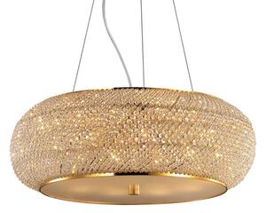 Ideal Lux - Křišťálový lustr na lanku PASHA 10xE14/40W/230V pr. 55 cm zlatá