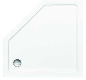 BESCO BERGO PĚTIÚHELNÍK, akrylátová vanička, 90x90x15,7 cm, bílá, bez noh VANKBERG90SAM - Besco