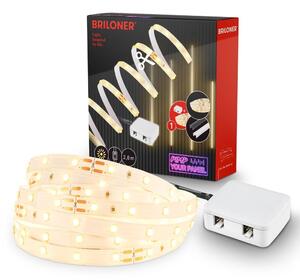 BRI 8018147 Startovací sada On/Off LED pásek pro nástěnné panely – 260cm, vypínač, vč. rozbočovače - BRILONER