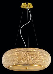 Ideal Lux - Křišťálový lustr na lanku PASHA 10xE14/40W/230V pr. 55 cm zlatá