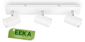 BRILO 2840036 Isil A LED stropní bodové svítidlo, energetická třída A, 3-ramenné, 50.000h životnost, nastavitelné, bílé - BRILO