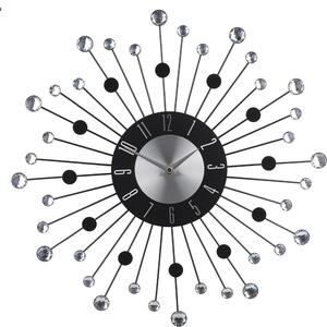 Nástěnné hodiny STONES, černá barva, 43 cm