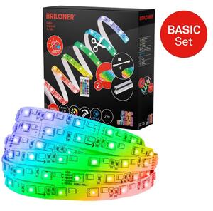 BRI 2166192 Pimp Your Stripe startovací sada LED pásek 2m, IP44 venkovní, RGB+W, dálkový ovladač - BRILONER