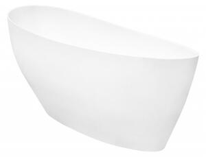 BESCO vana volně stojící KEYA 1650x700 mm, bílá barva, litý mramor VANSAP16W - Besco