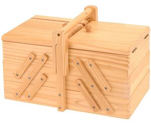 Dřevěný box na šicí potřeby - klasický s 5 přihrádkami