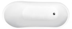 BESCO vana volně stojící GLORIA 1500x660 mm, bílá barva, litý mramor VANPAO15W - Besco