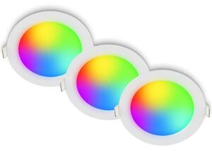 BRI 3945036 Fungo vestavné bodové svítidlo 100mm 3ks sada - 7W, 700lm, LED, stmívatelné, IP65, bílé - BRILONER
