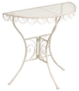 Bistro stolek JUINA 80 cm 36 cm Kov Světle béžová