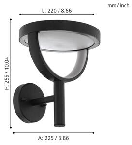 Eglo 98234 - LED Venkovní nástěnné svítidlo FRANCARI-C LED/15W/230V IP44