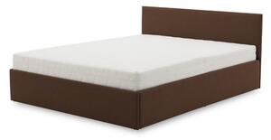 Čalouněná postel LEON s bonelovou matrací rozměr 160x200 cm Hnědá
