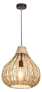 Rabalux 7604 - Lustr na lanku ZAHARA 1xE27/40W/230V ratan