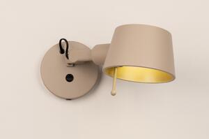 Nástěnné designové svítidlo s vypínačem Niki Taupe Mono (LMD)