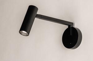 Nástěnné designové svítidlo s ramenem a vypínačem Conno Black (LMD)