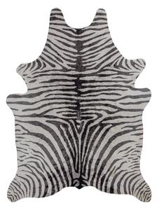 Flair Rugs koberce Kusový koberec Faux Animal Zebra Print Black/White ROZMĚR: 155x195 tvar kožešiny