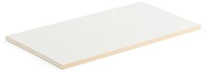 AJ Produkty Police THEO, dřevěné lamelové jádro, 800x450 mm, hrana bříza, bílá