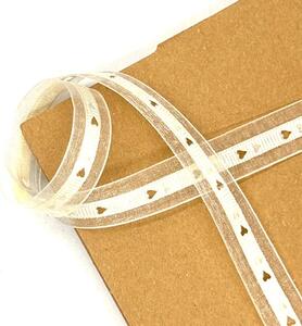 Stuha svatební HONEY CREAM krémová 15mm x 2m (15,-Kč/m)