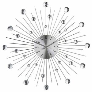 Nástěnné hodiny s křišťály, průměr 50 cm