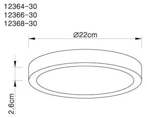 Globo 12368-30 - LED Stropní svítidlo LUCENA LED/28W/230V