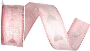 Stuha svatební PINK PASSION růžová 25mm x 2m (12,50Kč/m)