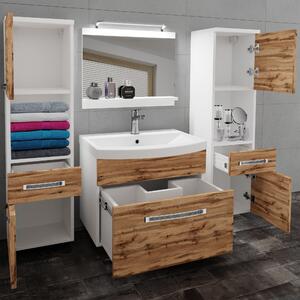 Koupelnový nábytek Belini Premium Full Version dub wotan + umyvadlo + zrcadlo + LED osvětlení Glamour 99