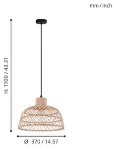 Eglo 43285 - Lustr na lanku AUSNBY 1xE27/40W/230V
