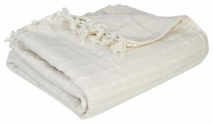 Bavlněná přikrývka v slonovinej barvě vhodná pro postel 230x250 cm