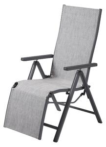 Livarno® Hliníkové relaxační křeslo Houston, světle šedá (100400407)