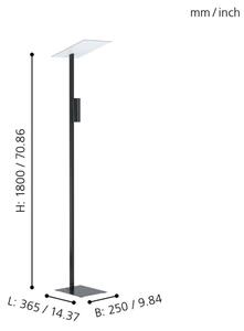 Eglo 99113 - LED Stojací lampa BUDEMSEA 2xGU10/5W/230V