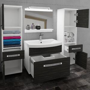Koupelnový nábytek Belini Premium Full Version královský eben + umyvadlo + zrcadlo + LED osvětlení Glamour 97
