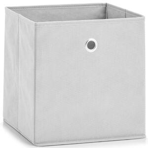 Textilní úložný box, šedý, 28 x 28 cm