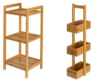Livarno® Bambusový regál se 3 koši / Bambusový regál (100400023)