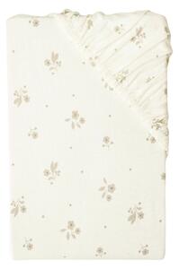 Livarno® Žerzejové napínací prostěradlo, 90-100 x 200 cm (květiny/bílá) (100400014003)