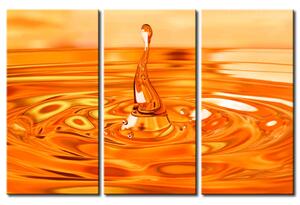 Obraz Padající kapka - oranžový
