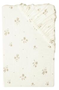 Livarno® Žerzejové napínací prostěradlo, 90-100 x 200 cm (květiny/bílá) (100400014003)
