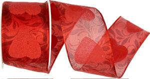 Svatební stuha FIDELITY RED červená 40mm x 2m (15,-Kč/m)