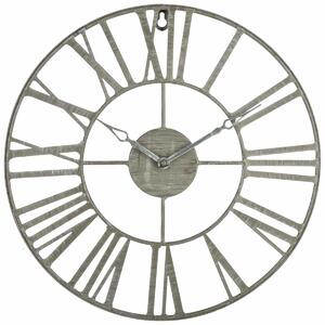 Nástěnné hodiny, kovové VINGE, O 37 cm, barva šedá