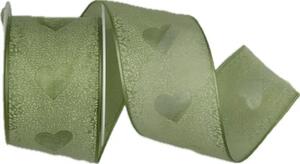 Stuha svatební GREEN PASSION pastelově zelená 40mm x 2m (13,50Kč/m)