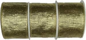 Set 3x Stuha zlatá LIVERPOOL GOLD lurexová lesklá 3x (40mm x 2m)
