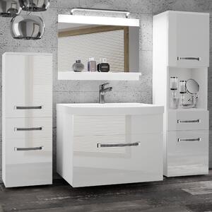 Koupelnový nábytek Belini Premium Full Version bílý lesk + umyvadlo + zrcadlo + LED osvětlení Glamour 81